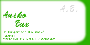 aniko bux business card